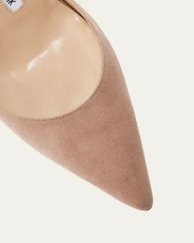Manolo Blahnik Carolyne Suede Mid-Heel Slingback Pump | Thumbnail 5 Manolo Blahnik Carolyne Suede Mid-Heel Slingback Pump | Thumbnail 5