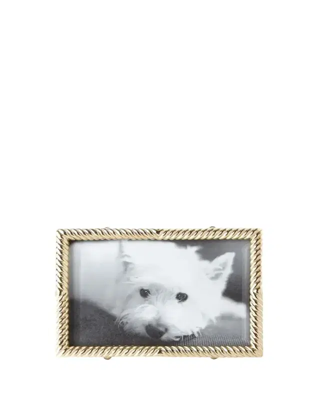 L'Objet Gold Deco Twist 4" x 6" Picture Frame
