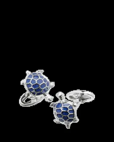 Jan Leslie Blue Turtle Cuff Links | Thumbnail 2