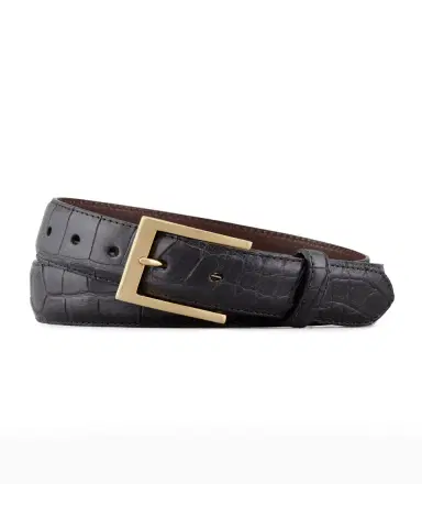 W. Kleinberg Matte Alligator Belt | Thumbnail 4