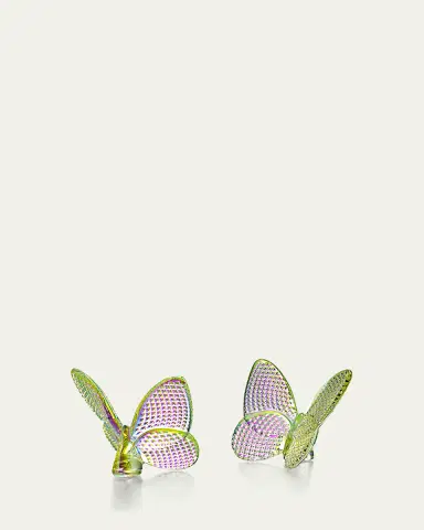 Baccarat 2.5" Lucky Crystal Iridescent Diamante Butterfly | Thumbnail 2