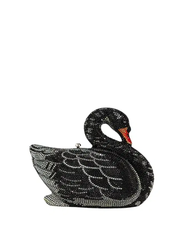 Judith Leiber Couture Swan Crystal Minaudiere