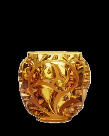 Lalique Tourbillons Amber Vase | Thumbnail 2