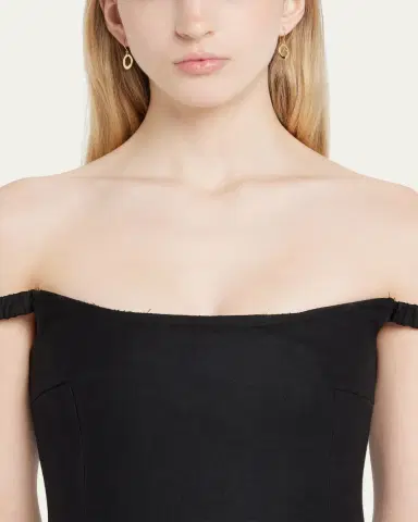 Ippolita Mini Wavy Oval Earrings in 18K Gold | Thumbnail 2