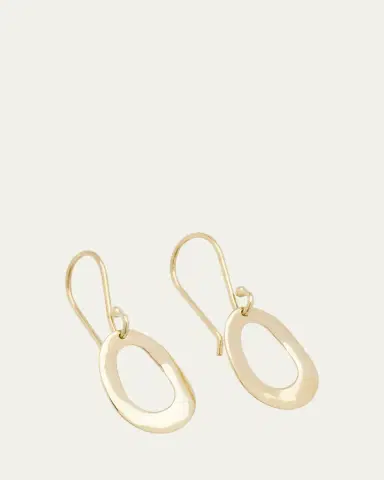 Ippolita Mini Wavy Oval Earrings in 18K Gold | Thumbnail 3