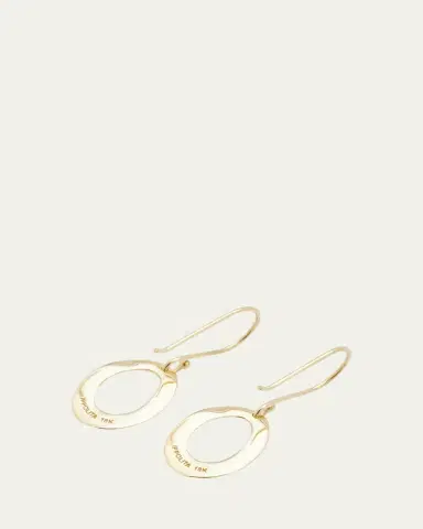Ippolita Mini Wavy Oval Earrings in 18K Gold | Thumbnail 4