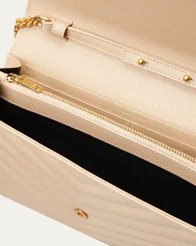 Saint Laurent YSL Monogram Large Wallet on Chain in Grained Leather | Thumbnail 16 Saint Laurent YSL Monogram Large Wallet on Chain in Grained Leather | Thumbnail 16