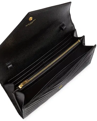 Saint Laurent YSL Monogram Large Wallet on Chain in Grained Leather | Thumbnail 26 Saint Laurent YSL Monogram Large Wallet on Chain in Grained Leather | Thumbnail 26