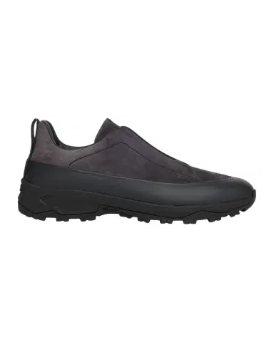 Zegna Men's Triple Stitch Monte Suede and Leather Slip-On Sneakers | Thumbnail 1