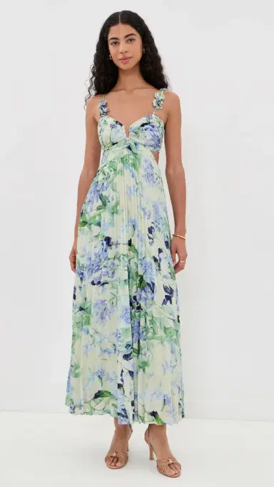 ASTR The Label Emese Dress Green Blue Floral S | Thumbnail 2 ASTR The Label Emese Dress Green Blue Floral S | Thumbnail 2