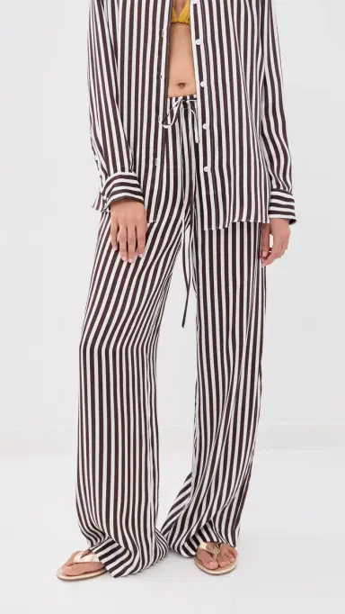 SPRWMN Kauai ilk Pants Brown tripes | Thumbnail 2 SPRWMN Kauai ilk Pants Brown tripes | Thumbnail 2