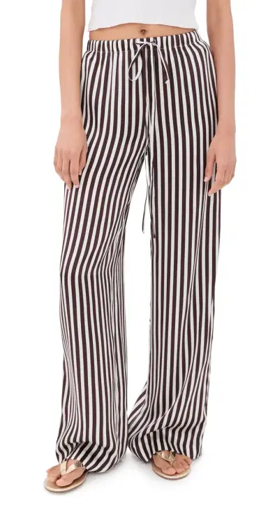 SPRWMN Kauai ilk Pants Brown tripes | Thumbnail 1 SPRWMN Kauai ilk Pants Brown tripes | Thumbnail 1