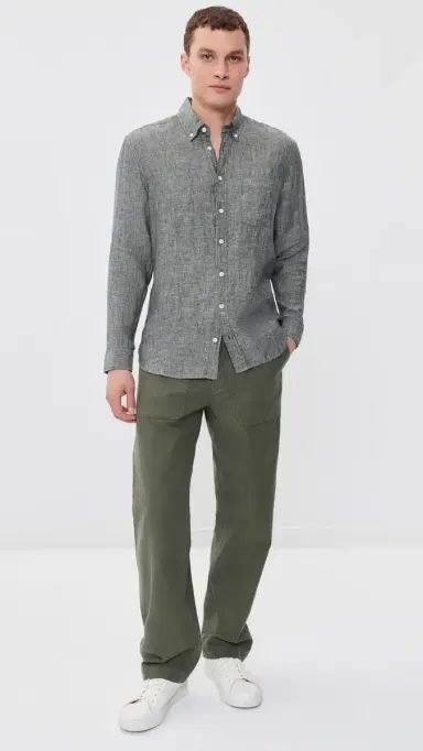 Taylor Stitch The Jack Linen Shirt Ocean Linen 40 | Thumbnail 5