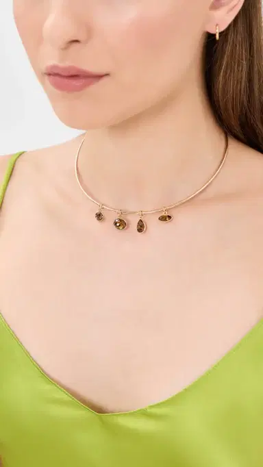 Ettika Crystal Drift Collar Necklace Smokey Quartz | Thumbnail 3 Ettika Crystal Drift Collar Necklace Smokey Quartz | Thumbnail 3