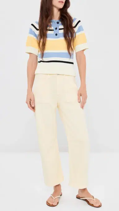 Le Jean Petite Utility Soft Barrel Jeans Lemon Yellow | Thumbnail 5 Le Jean Petite Utility Soft Barrel Jeans Lemon Yellow | Thumbnail 5