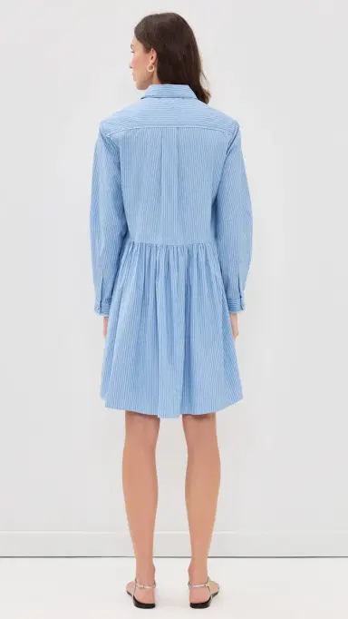 Aknvas Kate Poplin Dress Blue / White | Thumbnail 3