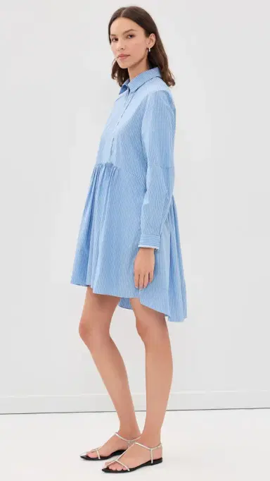 Aknvas Kate Poplin Dress Blue / White | Thumbnail 4