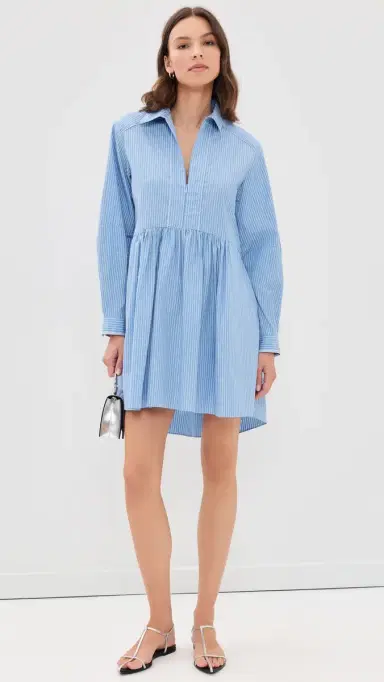 Aknvas Kate Poplin Dress Blue / White | Thumbnail 5