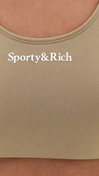 Sporty & Rich erif Logo ports Bra and White | Thumbnail 6 Sporty & Rich erif Logo ports Bra and White | Thumbnail 6