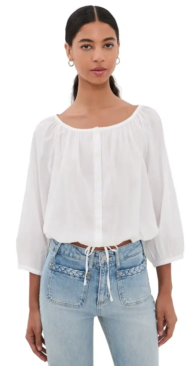 PAIGE Kinzie Top White