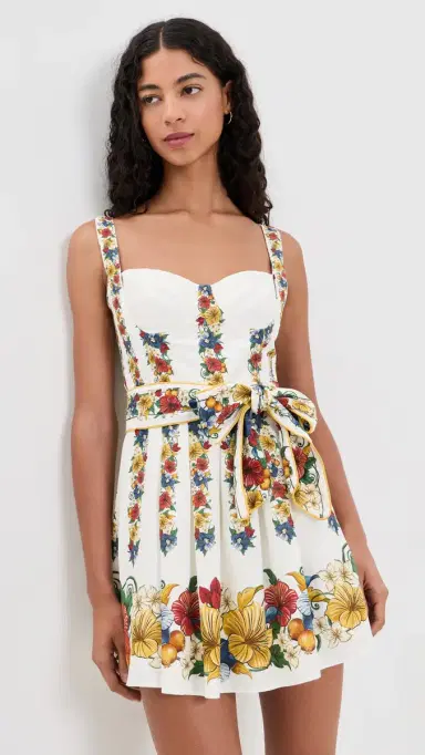 Farm Rio Tropical Mini Dress Tropi Off-White Scarf | Thumbnail 2 Farm Rio Tropical Mini Dress Tropi Off-White Scarf | Thumbnail 2