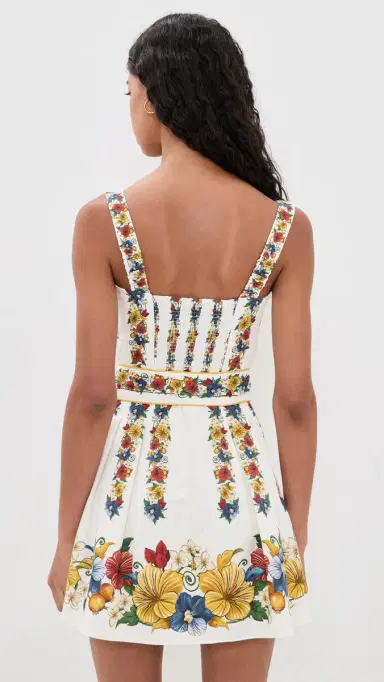 Farm Rio Tropical Mini Dress Tropi Off-White Scarf | Thumbnail 3 Farm Rio Tropical Mini Dress Tropi Off-White Scarf | Thumbnail 3