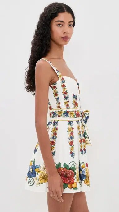 Farm Rio Tropical Mini Dress Tropi Off-White Scarf | Thumbnail 4 Farm Rio Tropical Mini Dress Tropi Off-White Scarf | Thumbnail 4
