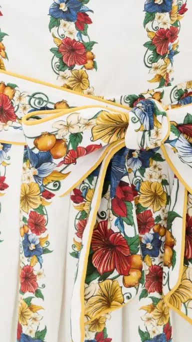 Farm Rio Tropical Mini Dress Tropi Off-White Scarf | Thumbnail 6 Farm Rio Tropical Mini Dress Tropi Off-White Scarf | Thumbnail 6