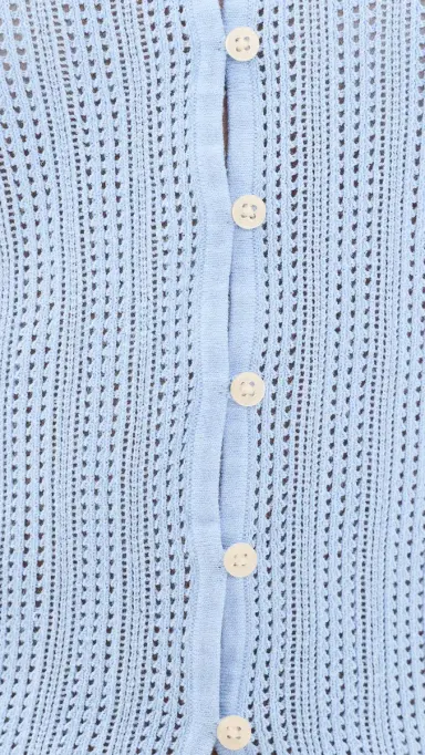 GOOD AMERICAN The Open Knit Cardigan Morning Sky | Thumbnail 6 GOOD AMERICAN The Open Knit Cardigan Morning Sky | Thumbnail 6