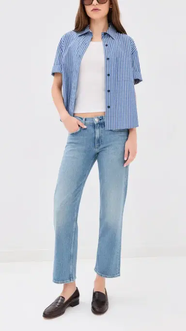 rag & bone Harlow Low Rise Ankle Straight Jeans Sherman | Thumbnail 5