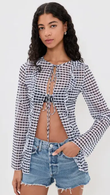 LIONESS Barely There Tie Top | Thumbnail 2