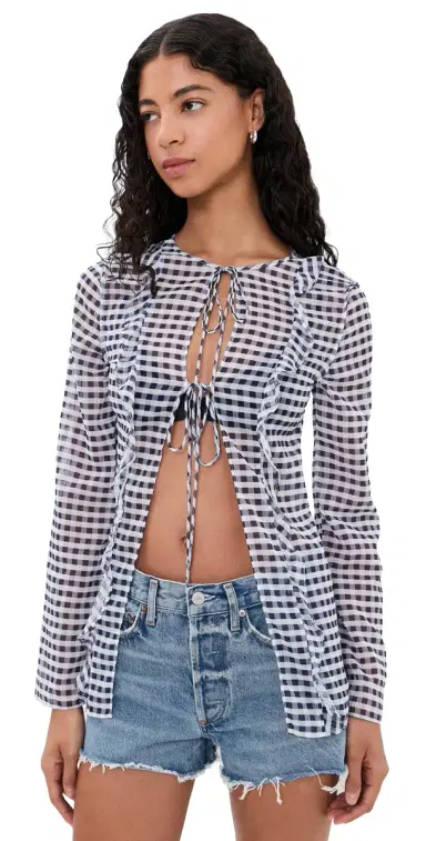 LIONESS Barely There Tie Top | Thumbnail 1