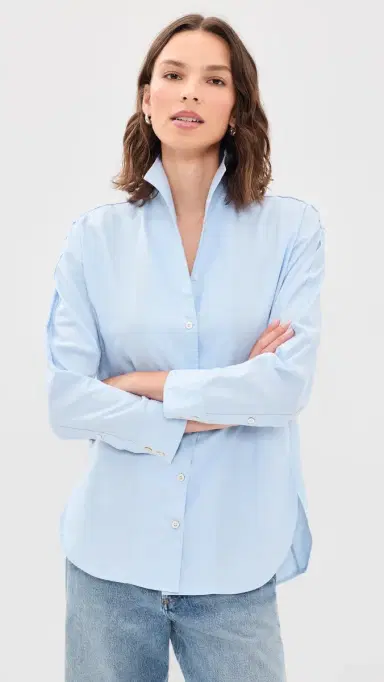 AYR The Tate Top Blue Oxford | Thumbnail 2