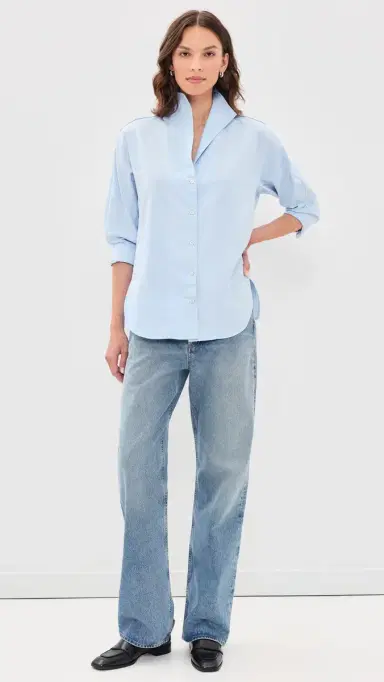 AYR The Tate Top Blue Oxford | Thumbnail 5