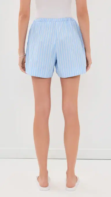 Hunza G Cotton Stripe Coverup Shorts Cornflower | Thumbnail 3 Hunza G Cotton Stripe Coverup Shorts Cornflower | Thumbnail 3
