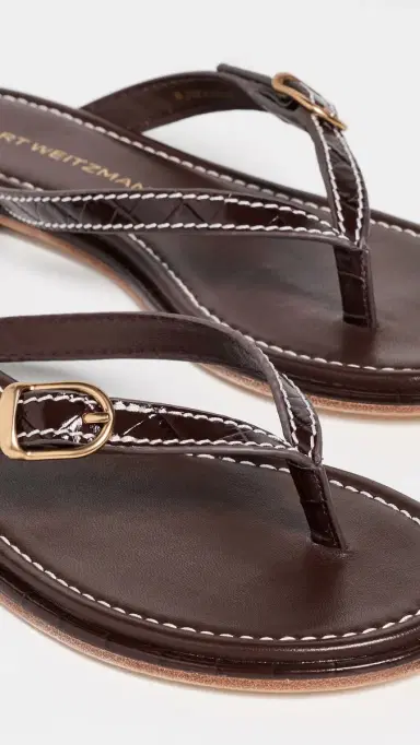 Stuart Weitzman Park Sandals Walnut | Thumbnail 6