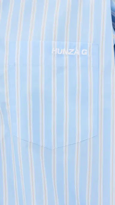 Hunza G Cotton Stripe Coverup Shirt Cornflower | Thumbnail 6 Hunza G Cotton Stripe Coverup Shirt Cornflower | Thumbnail 6