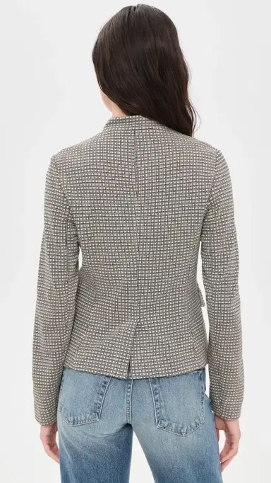 rag & bone Mercer Ponte Blazer Black Plaid 0 | Thumbnail 3
