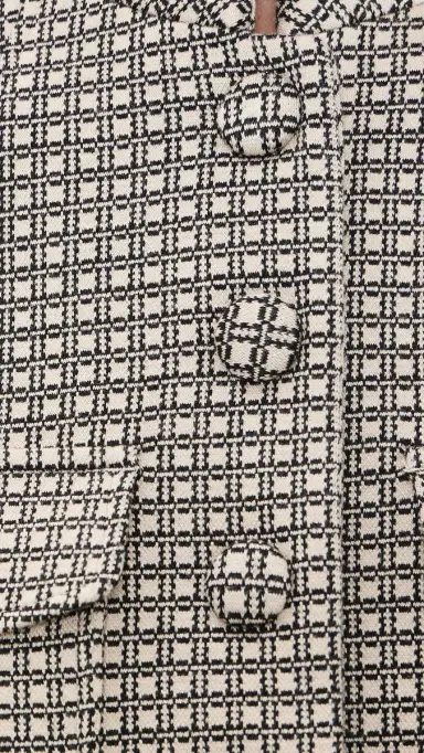 rag & bone Mercer Ponte Blazer Black Plaid 0 | Thumbnail 6