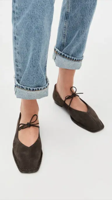 ALOHAS Sway Suede Ballet Flats Coffee Brown 39 | Thumbnail 3 ALOHAS Sway Suede Ballet Flats Coffee Brown 39 | Thumbnail 3