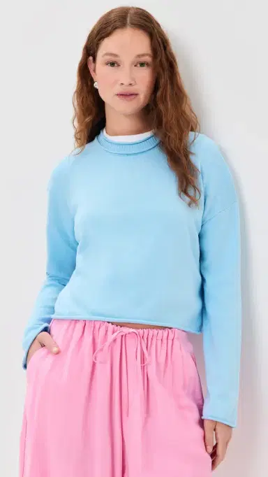 La Ligne Dominick Cotton Sweater Light Blue L | Thumbnail 2