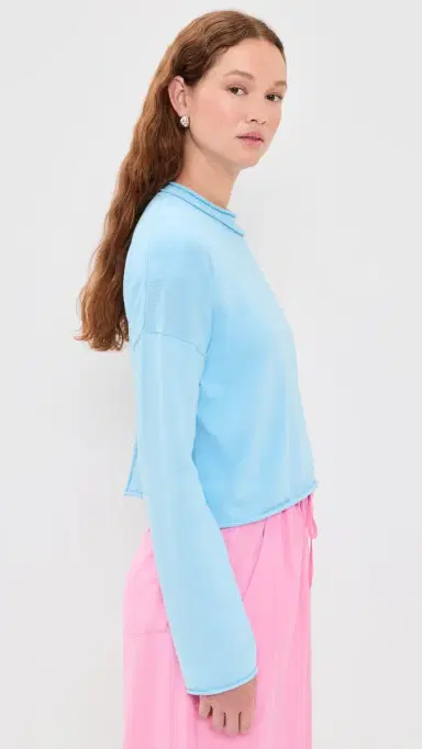 La Ligne Dominick Cotton Sweater Light Blue L | Thumbnail 4