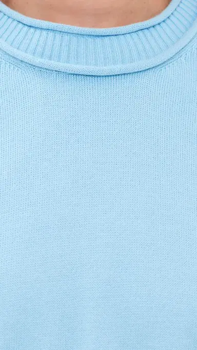 La Ligne Dominick Cotton Sweater Light Blue L | Thumbnail 6