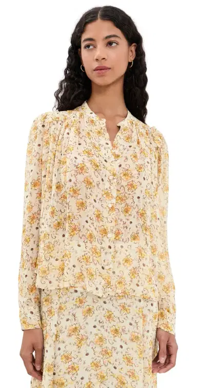 Isabel Marant Étoile Florine Blouse Light Yellow/Ecru | Thumbnail 1 Isabel Marant Étoile Florine Blouse Light Yellow/Ecru | Thumbnail 1
