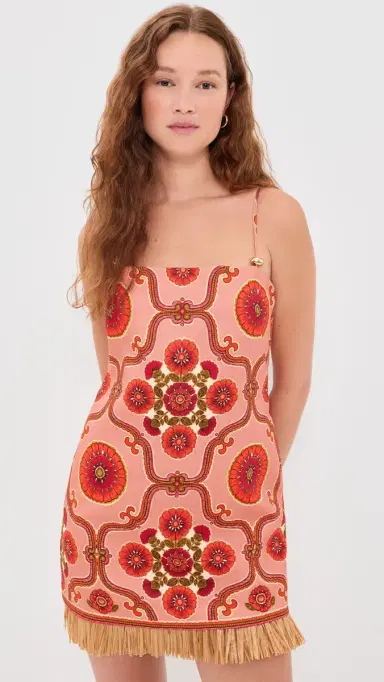 Cara Cara Valencia Mini Dress Mod Floral Brick 8 | Thumbnail 2