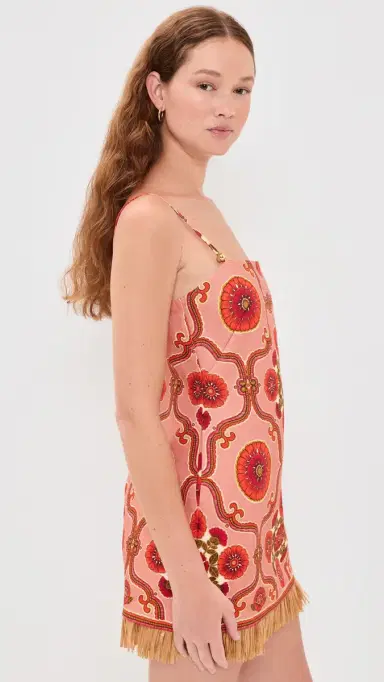 Cara Cara Valencia Mini Dress Mod Floral Brick 8 | Thumbnail 4