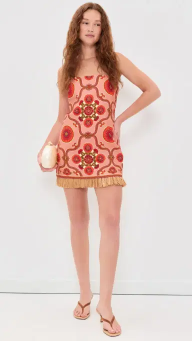 Cara Cara Valencia Mini Dress Mod Floral Brick 8 | Thumbnail 5