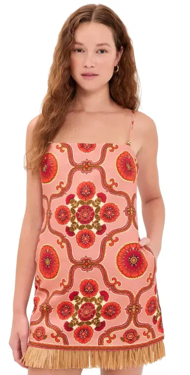 Cara Cara Valencia Mini Dress Mod Floral Brick 8 | Thumbnail 1