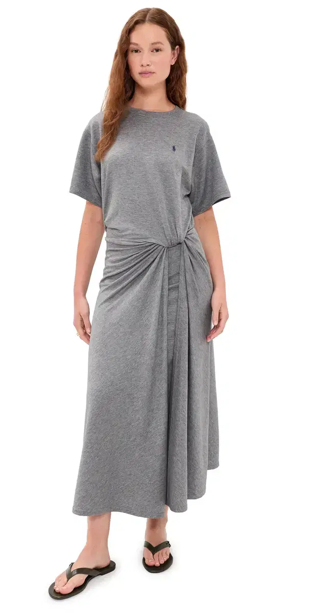 Knit T-hirt Dress COBBLETONE HEATHER