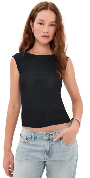 James Perse Cotton Cashmere Blend Boatneck Top | Thumbnail 1 James Perse Cotton Cashmere Blend Boatneck Top | Thumbnail 1